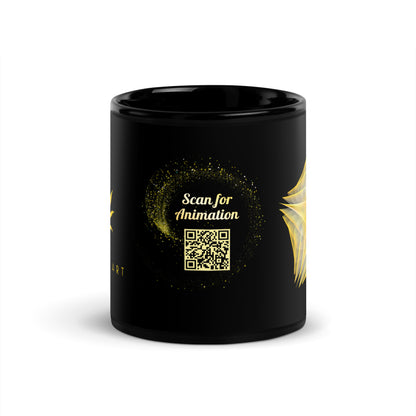 Black Glossy Mug 11oz - Starburst