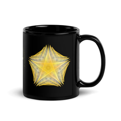 Black Glossy Mug 11oz - Starburst