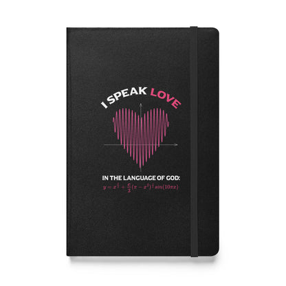 Hardcover bound notebook - I Speak Love 1 - Zen Math Art