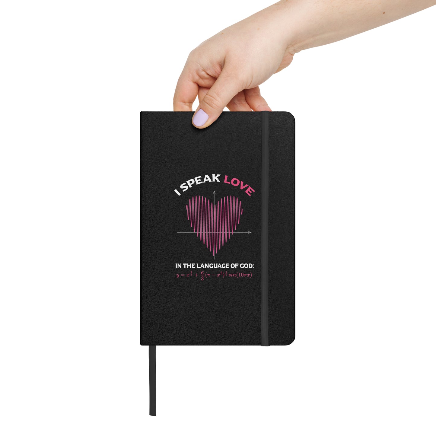 Hardcover bound notebook - I Speak Love 1 - Zen Math Art