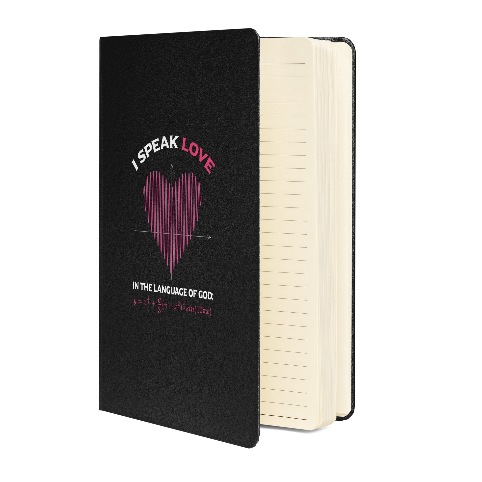 Hardcover bound notebook - I Speak Love 2 - Zen Math Art