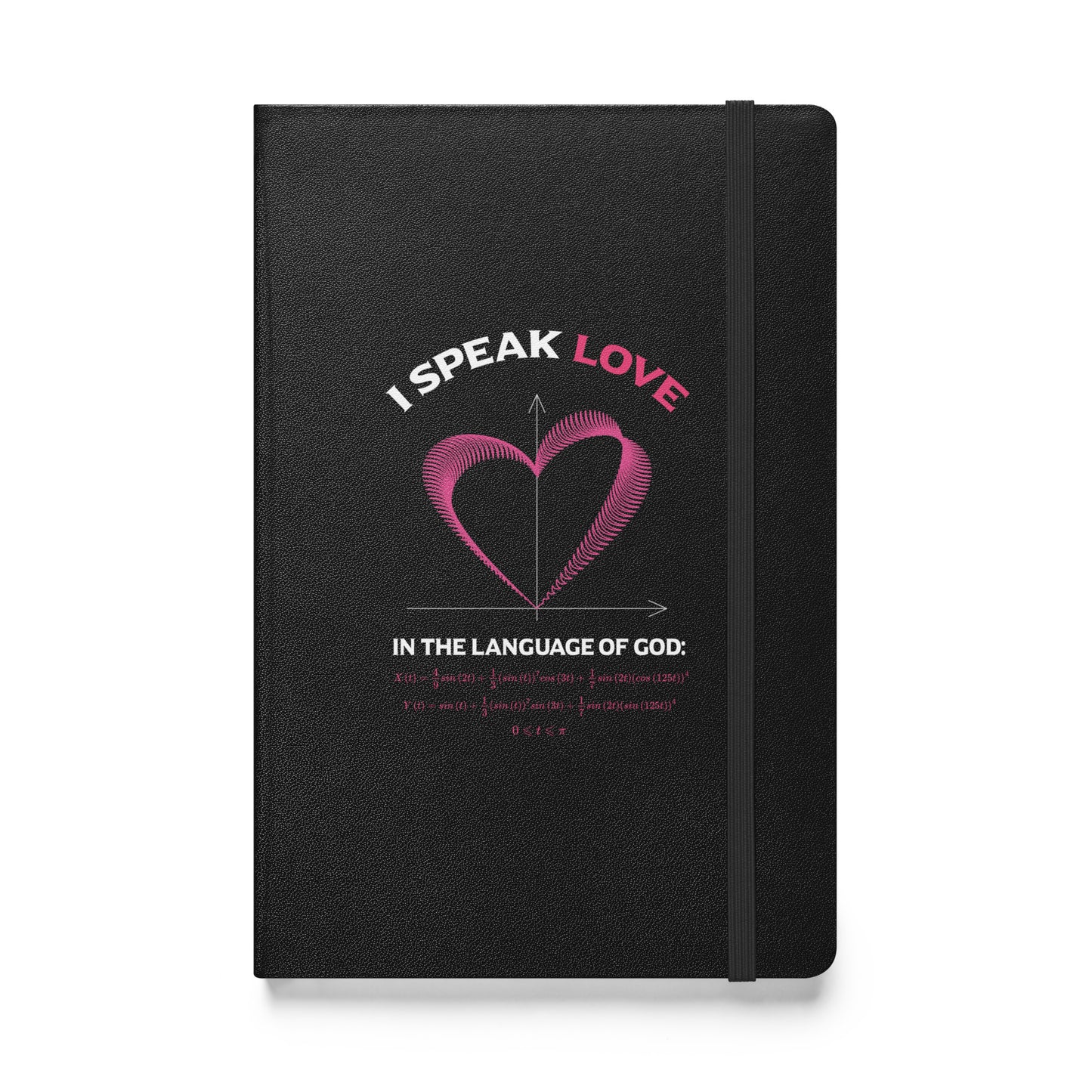 Hardcover bound notebook - I Speak Love 3 - Zen Math Art