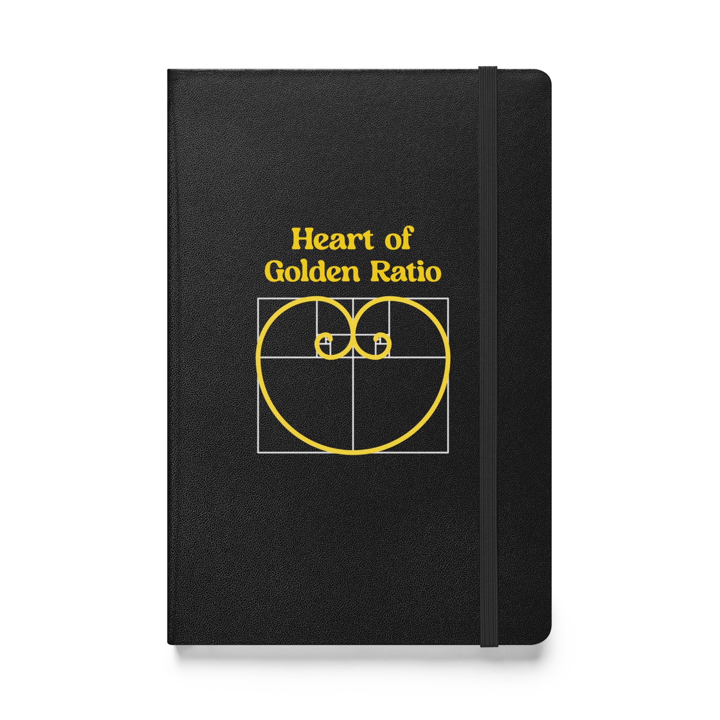 Hardcover bound notebook - Heart of Golden Ratio - Zen Math Art