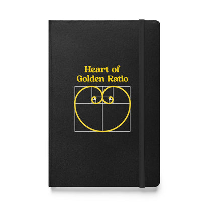 Hardcover bound notebook - Heart of Golden Ratio - Zen Math Art