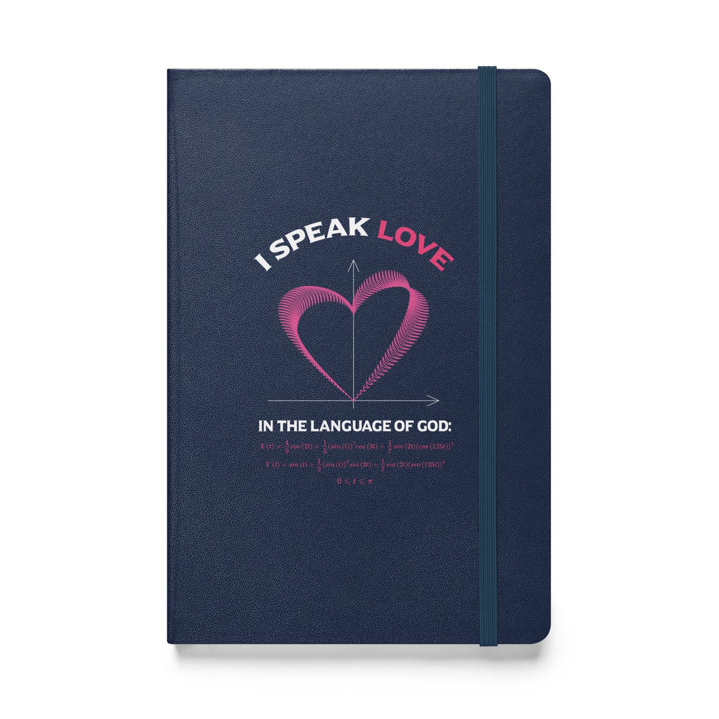 Hardcover bound notebook - I Speak Love 3 - Zen Math Art