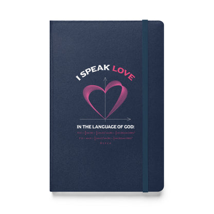 Hardcover bound notebook - I Speak Love 3 - Zen Math Art