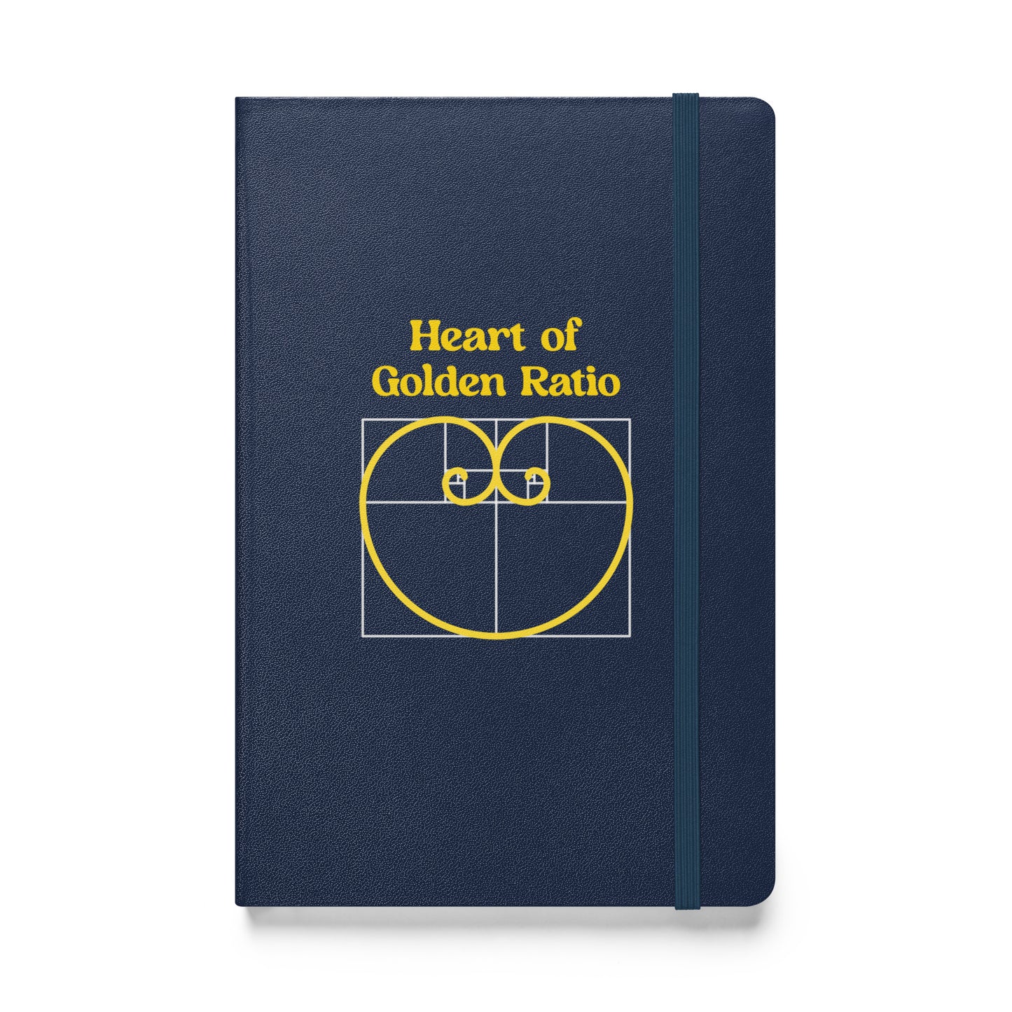 Hardcover bound notebook - Heart of Golden Ratio - Zen Math Art