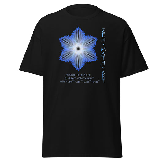 Unisex classic tee - Blue Snowflake + Text + Equation