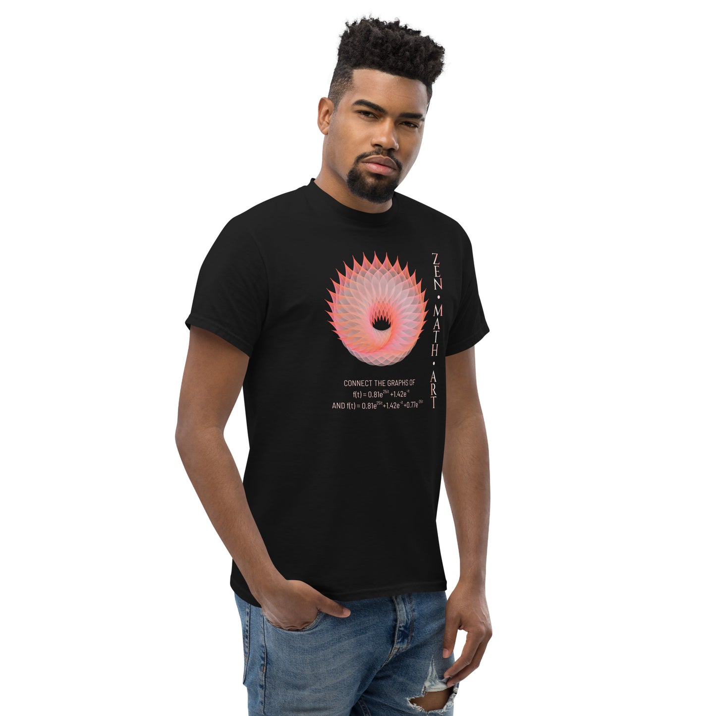 Unisex classic tee - Flaming Donut + Text + Equation